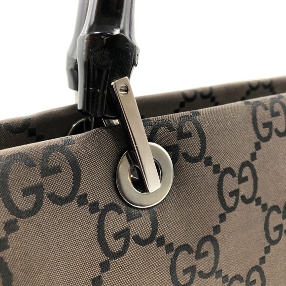 GUCCI 002/1065 Handbag Brown GG Bamboo for Men and Women - Picture 10 of 12